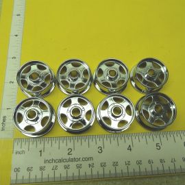 Single Chrome Plated Smith Miller 5 Spoke Cast Replacement Wheel Part