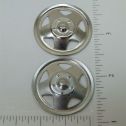 Set of 2 Plated Tonka Triangle Hole Hubcap Toy Part Alternate View 1