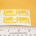 Pair Yellow Metalcraft Sand and Gravel Dump Truck Stickers Main Image