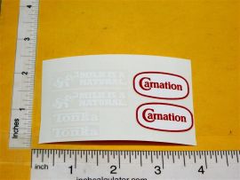 Tiny Tonka Carnation Milk Tanker Truck Replacement Sticker Set