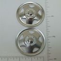 Set of 2 Plated Tonka Triangle Hole Hubcap Toy Part Alternate View 1