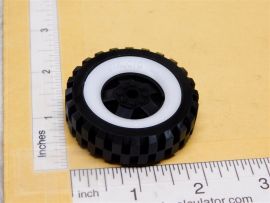 Structo 3D Printed Plastic Replacement Wheel & Whitewall Toy Part