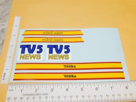 Mini Tonka Television TV Van Replacement Sticker Set