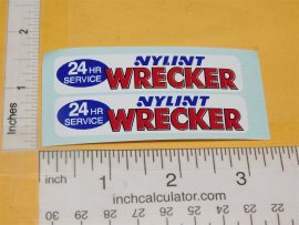 Nylint Cadet Series Wrecker Tow Truck Sticker Set