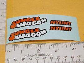 Nylint Turbine Style Cab Jungle Wagon Truck Replacement Sticker Set