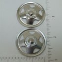 Set of 2 Plated Tonka Triangle Hole Hubcap Toy Part Alternate View 1