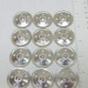 Set of 12 Zinc Plated Tonka Round Hole Hubcaps Toy Parts, Semi Trucks Alternate View 1