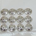 Set of 12 Zinc Plated Tonka Round Hole Hubcaps Toy Parts, Semi Trucks Main Image