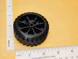 Tonka 3D Printed Black Plastic Wide Wheel Variatrion Replacement Part
