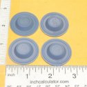 Set 4 Structo 3D Printed Plastic Replacement 1-3/8" Hubcap Toy Parts Main Image