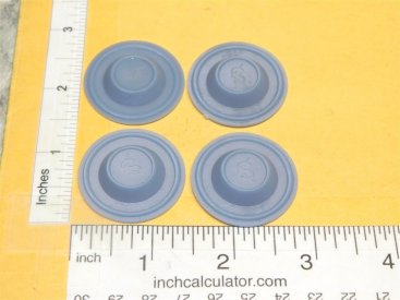 Set 4 Structo 3D Printed Plastic Replacement 1-3/8" Hubcap Toy Parts Main Image