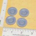 Set 4 Structo 3D Printed Plastic Replacement 1-1/16" Hubcap Toy Parts Alternate View 2
