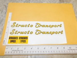 Structo Refrigerated Express Transport Semi Truck Replacement Sticker Set