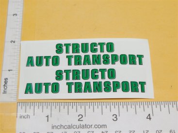 Structo Green/Black Auto Transport Semi Truck Replacement Sticker Set Main Image Structo Green/Black Auto Transport Semi Truck Replacement Sticker Set Main Image