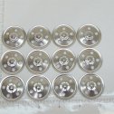 Set of 12 Zinc Plated Tonka Round Hole Hubcaps Toy Parts, Semi Trucks Main Image