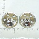 Set of 2 Zinc Plated Tonka Round Hole Hubcap Toy Part Main Image