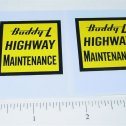 Pair Buddy L Hiway Maintenance Vehicle Stickers Main Image