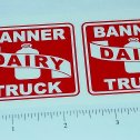 Pair Banner Dairy Truck Replacement Sticker Set Main Image