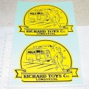 Pair Richard Toys Ride On Milk Truck Stickers Main Image