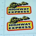Pair Lincoln Highway Express Truck Stickers Main Image