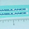 Pair Matchbox Mercedes Benz Ambulance Stickers Main Image
