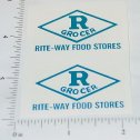Pair Metalcraft Rite-Way Grocers Stake Delivery Truck Stickers Main Image
