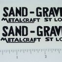 Pair Black Metalcraft Sand and Gravel Dump Truck Stickers Main Image