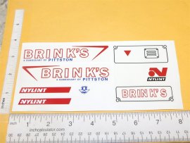 Nylint Chevy Brinks Armored Car Bank Truck Replacement Sticker Set