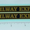 Pair Steelcraft Railway Express Truck Stickers Main Image
