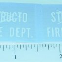 Pair Structo Fire Department Truck Sticker Set Main Image