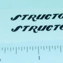 Pair Structo Black Word Door Stickers Main Image