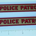 Pair Structo Pre-War Police Patrol Truck Stickers Main Image