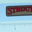 Structo Pre-War Metallic Gold/Red Logo Sticker Main Image