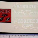 Structo Fire Department Pumper Truck Sticker Set Main Image