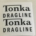 Pair Tonka 1962 Dragline Construction Vehicle Replacement Sticker Set Main Image