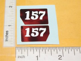 Tiny Tonka Racing #157 Pickup Truck Door Graphic Replacement Stickers