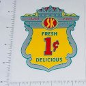 Silver King 1 Cent Vending Machine Sticker Main Image