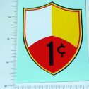 Regal 1c Plain Badge Vending Machine Sticker Main Image