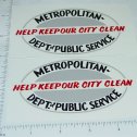 Pair Wyandotte Sanitation Truck Sticker Set Main Image