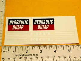 Ertl International Hydraulic Dump Truck Replacement Sticker Set