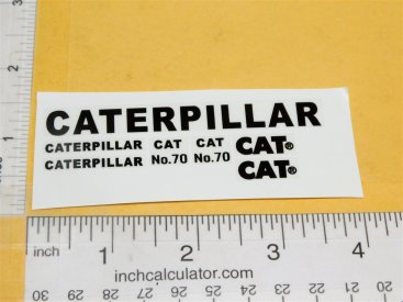 Ertl CAT Scraper #70 Construction Toy Replacement Sticker Set Main Image