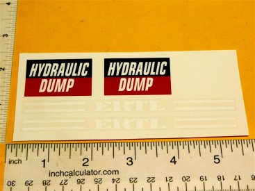 Ertl International Hydraulic Dump Truck Replacement Sticker Set Main Image