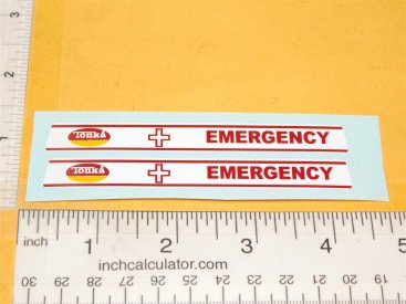 Tiny Tonka Emergency Ambulance Van Replacement Sticker Set Main Image