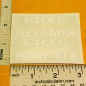 Pair Ertl Redi-Mix Cement Mixer Truck Stickers Main Image