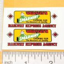 Pair Tootsietoy Wrigley's Gum Railway Express Truck Stickers Main Image