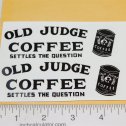 Pair Metalcraft Old Judge Coffee Box Van Delivery Truck Stickers Main Image
