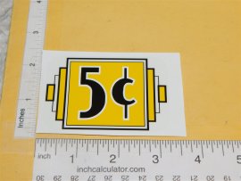 5C Art Deco Styled Yellow/Black Vending Machine Sticker