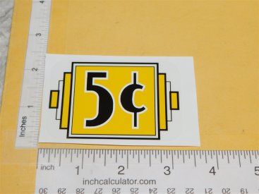 5C Art Deco Styled Yellow/Black Vending Machine Sticker Main Image 5C Art Deco Styled Yellow/Black Vending Machine Sticker Main Image