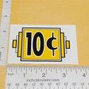 10C Art Deco Styled Yellow/Black Vending Machine Sticker Main Image