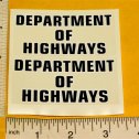 Pair Lincoln Department of Highways Toy Truck Stickers Main Image